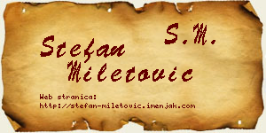 Stefan Miletović vizit kartica